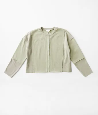 Girls - BKE Raw Edge Pieced Pullover