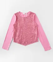 Girls - Willow & Root Sequin Mesh Top