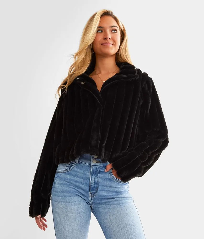 Cozy Faux Fur Cropped Jacket