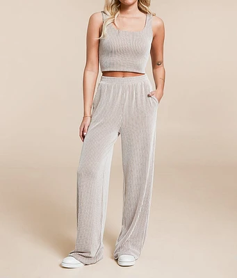Willow & Root Rib Knit Wide Leg Pant