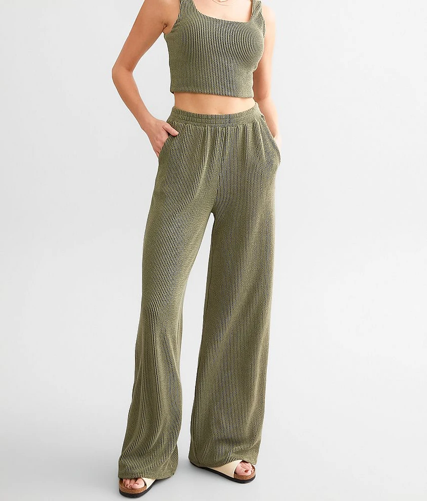 Rib Knit Flare Pant