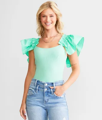 LE LIS Ruffled Bodysuit