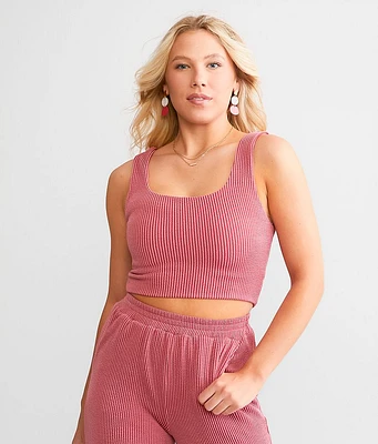 Willow & Root Rib Knit Cropped Tank Top
