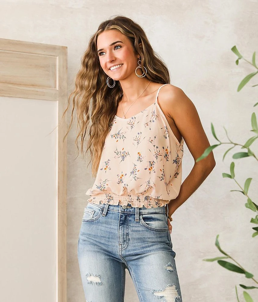 Willow & Root Smocked Hem Tank Top
