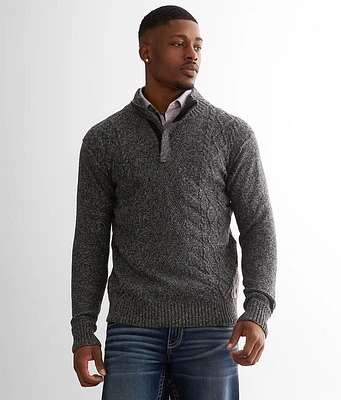 Outpost Makers Cable Knit Quarter Zip Sweater