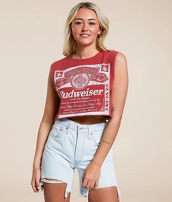 Life Clothing Budweiser Cropped Tank Top