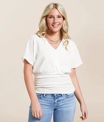 Daytrip Textured Dolman Knit Top