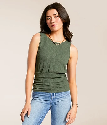 Daytrip Textured High Neck Tank Top