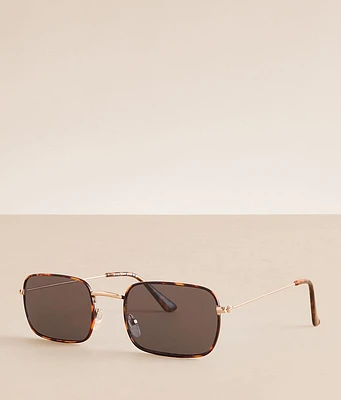 BKE Tort Rectangle Sunglasses