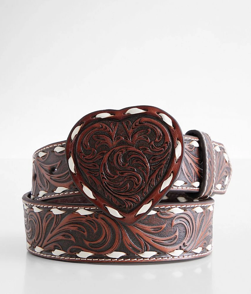 Western Heart Leather Belt