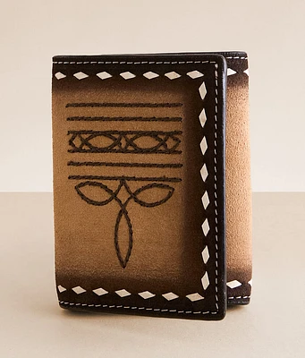 3D Double Barrel Boot Leather Wallet