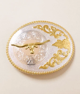 Nocona Oval Longhorn Buckle
