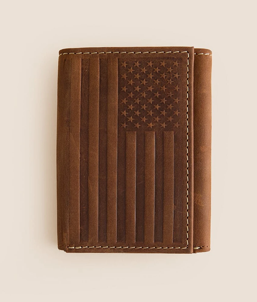 Nocona Flag Leather Wallet