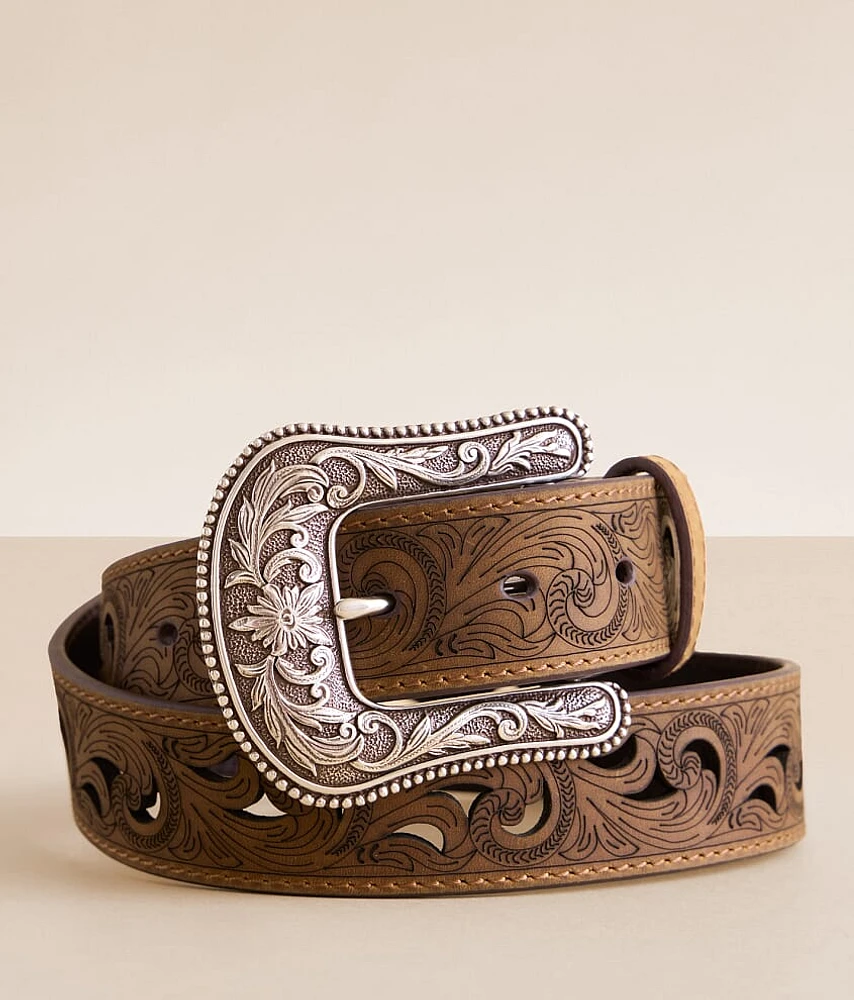 Paisley Scroll Leather Belt