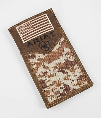 Ariat Patriot Camo Rodeo Leather Wallet