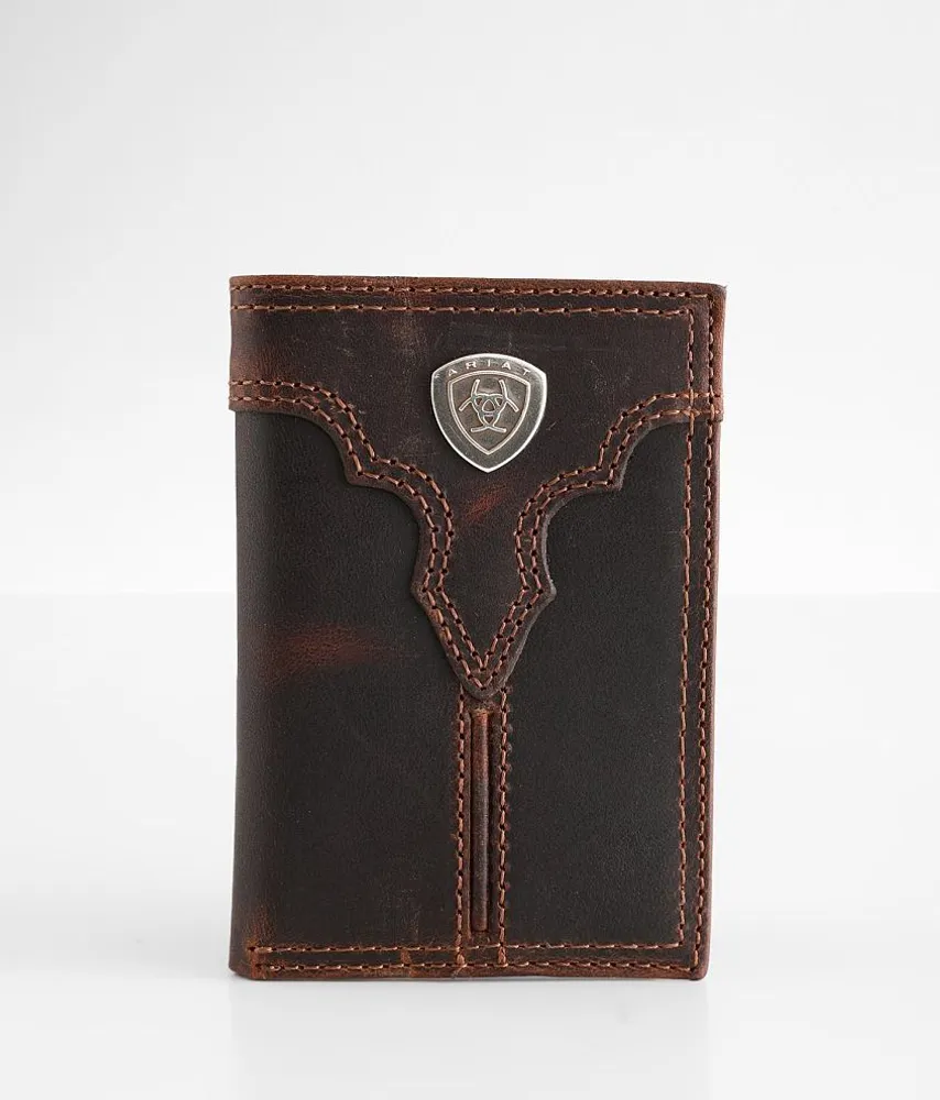 Ariat Buckle Mens Wallets Ariat Embroidered Leather Wallet At Mall