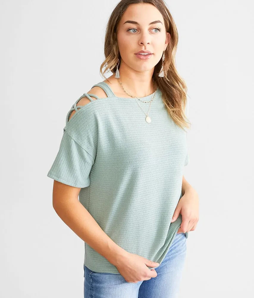 Strappy Cold Shoulder Top