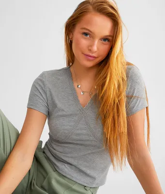 FITZ + EDDI Lace Trim Cropped Top