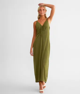 Willow & Root Sheen Cinch Tie Maxi Dress