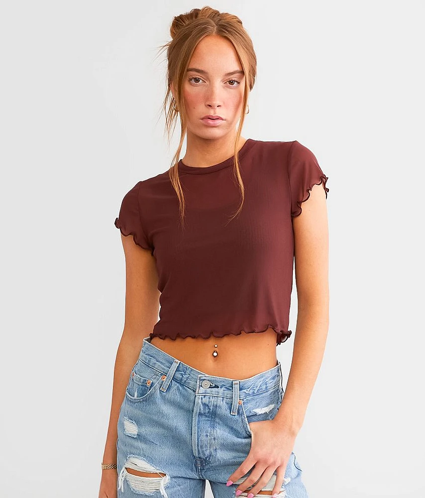 Mesh Cropped Top