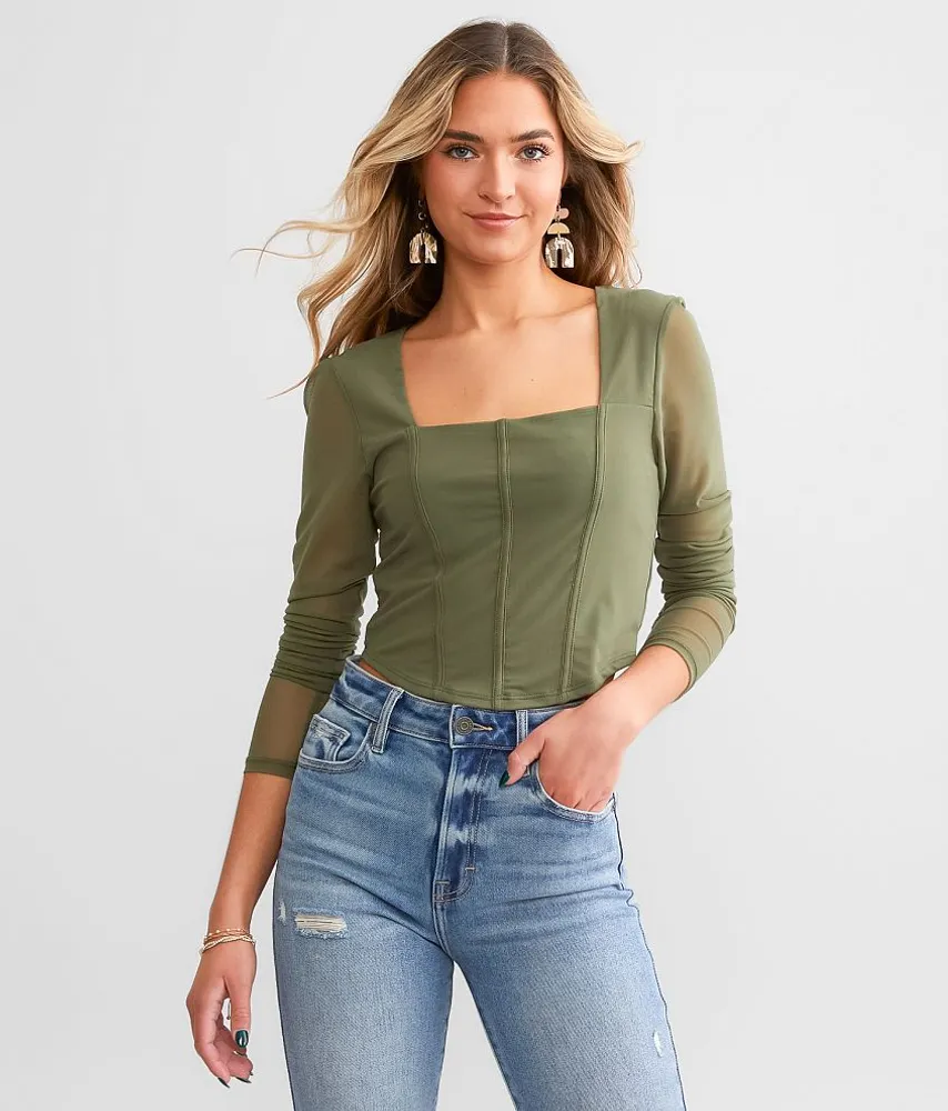 Corset Mesh Top