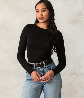 Buckle Black Zoey Ribbed Top