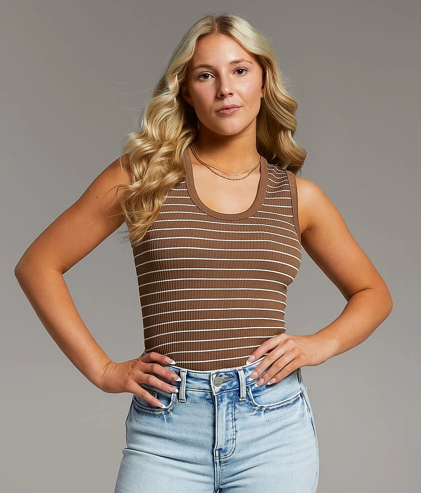 Ribbed Contour Tank Top