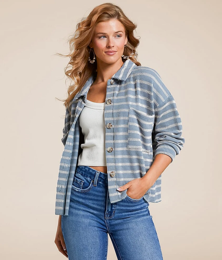 BKE Striped Boxy Shirt