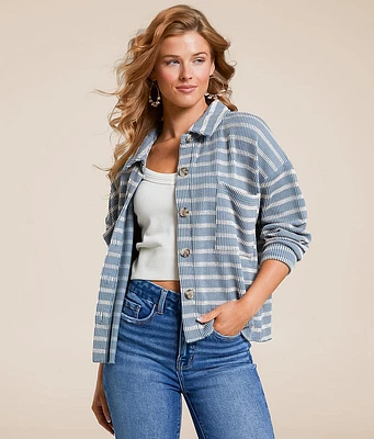 BKE Striped Boxy Shirt