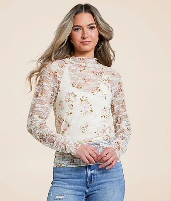 Willow & Root Floral Lace Top