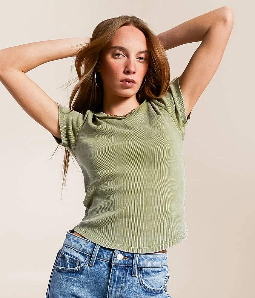 Washed Knit Top