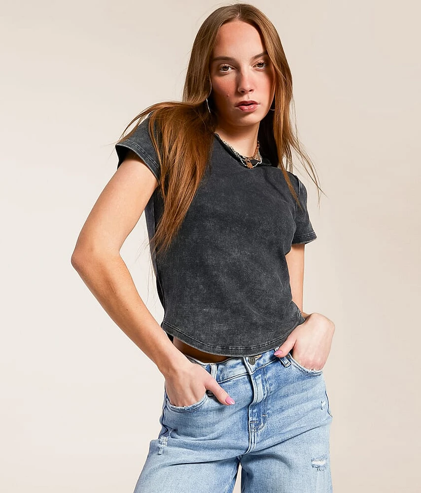 Gilded Intent Washed Knit Top