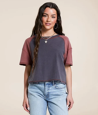 FITZ + EDDI Color Block Cropped T-Shirt