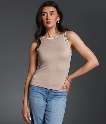 Buckle Black Ribbed Shaping & Smoothing Tank Top