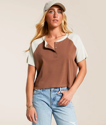 FITZ + EDDI Ribbed Color Block Henley
