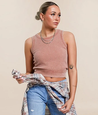Gilded Intent Washed Waffle Tank Top