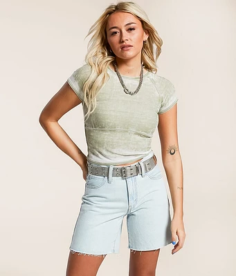 Gilded Intent Burnout Cropped Top