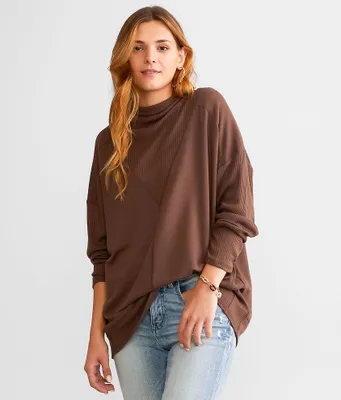 BKE Pieced Rib Knit Top