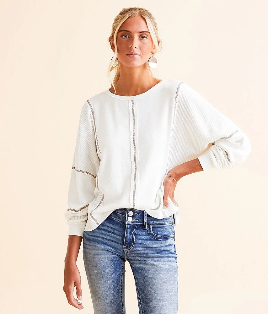 Contrast Stitch Top
