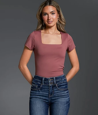 Buckle Black Shaping & Smoothing Square Neck Top