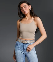 Buckle Black Cropped Shaping & Smoothing Tank Top