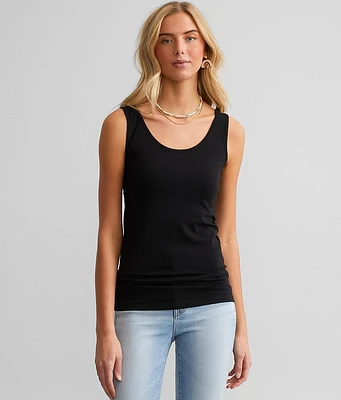 BKE core X-Long Scoop Neck Tank Top