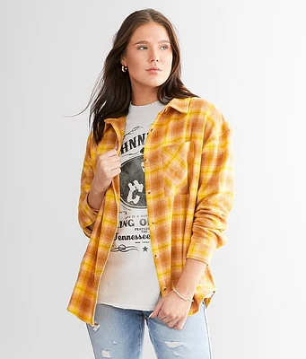 BKE Oversized Boyfriend Flannel Shirt