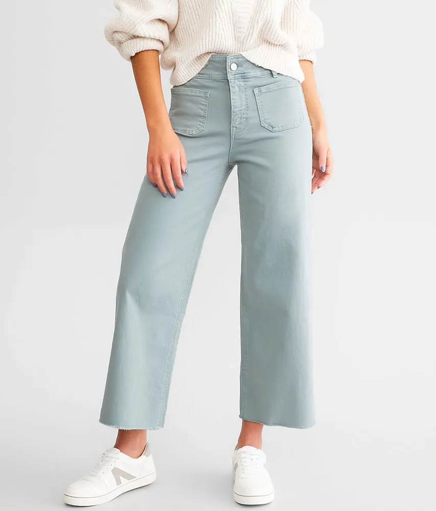 Cropped Wide Leg Stretch Pant