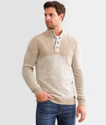 Outpost Makers Mixed Yarn Henley Sweater