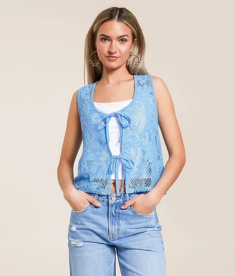 Willow & Root Crochet Front Tie Tank Top