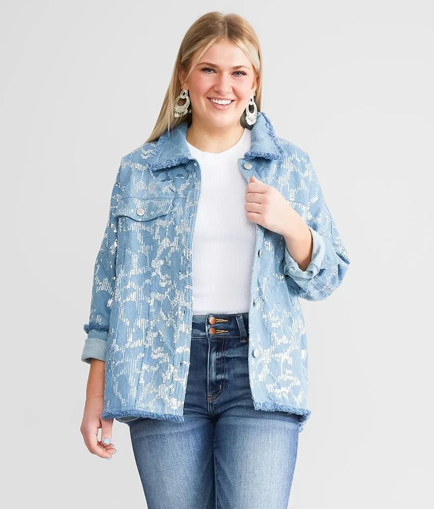 Sequin Denim Shacket
