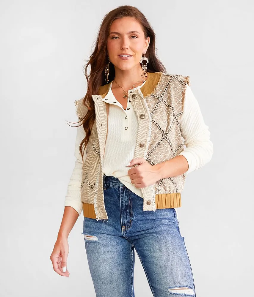 Metallic Tweed Vest