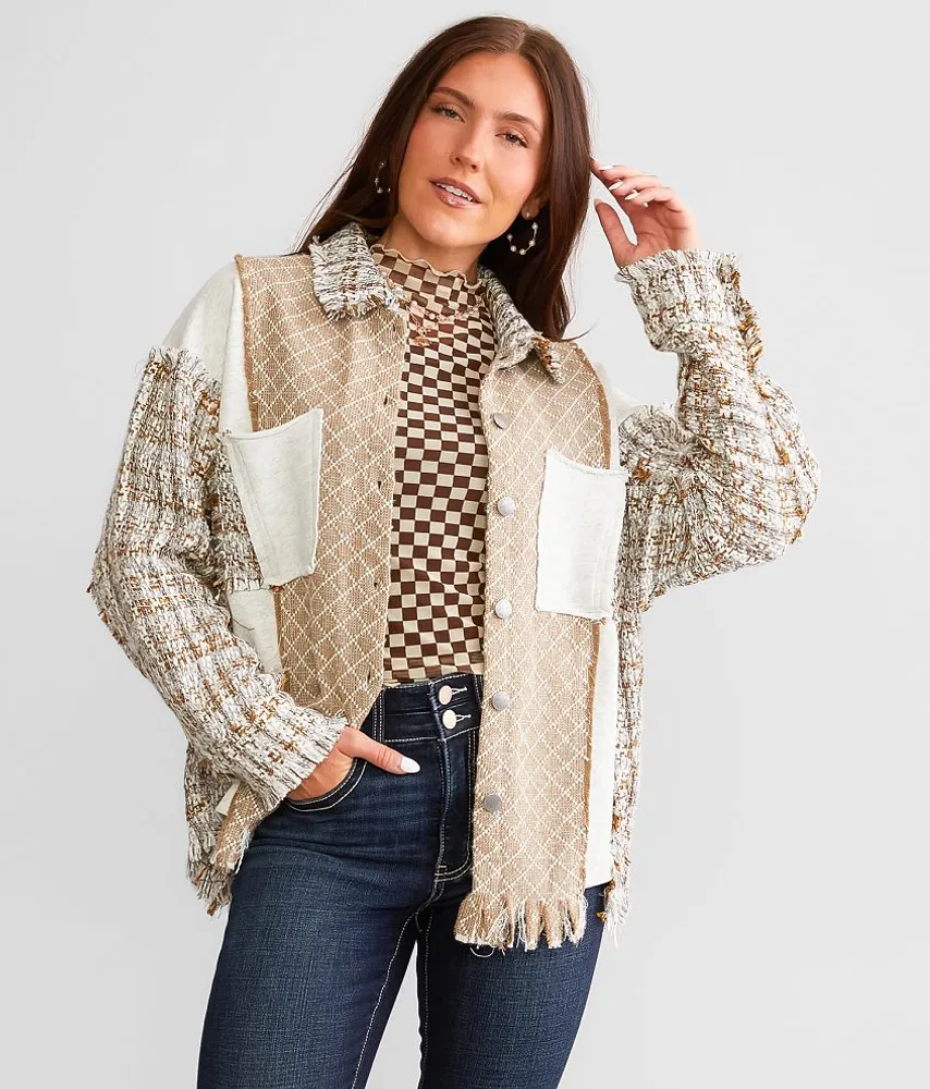 Pieced Tweed Shacket