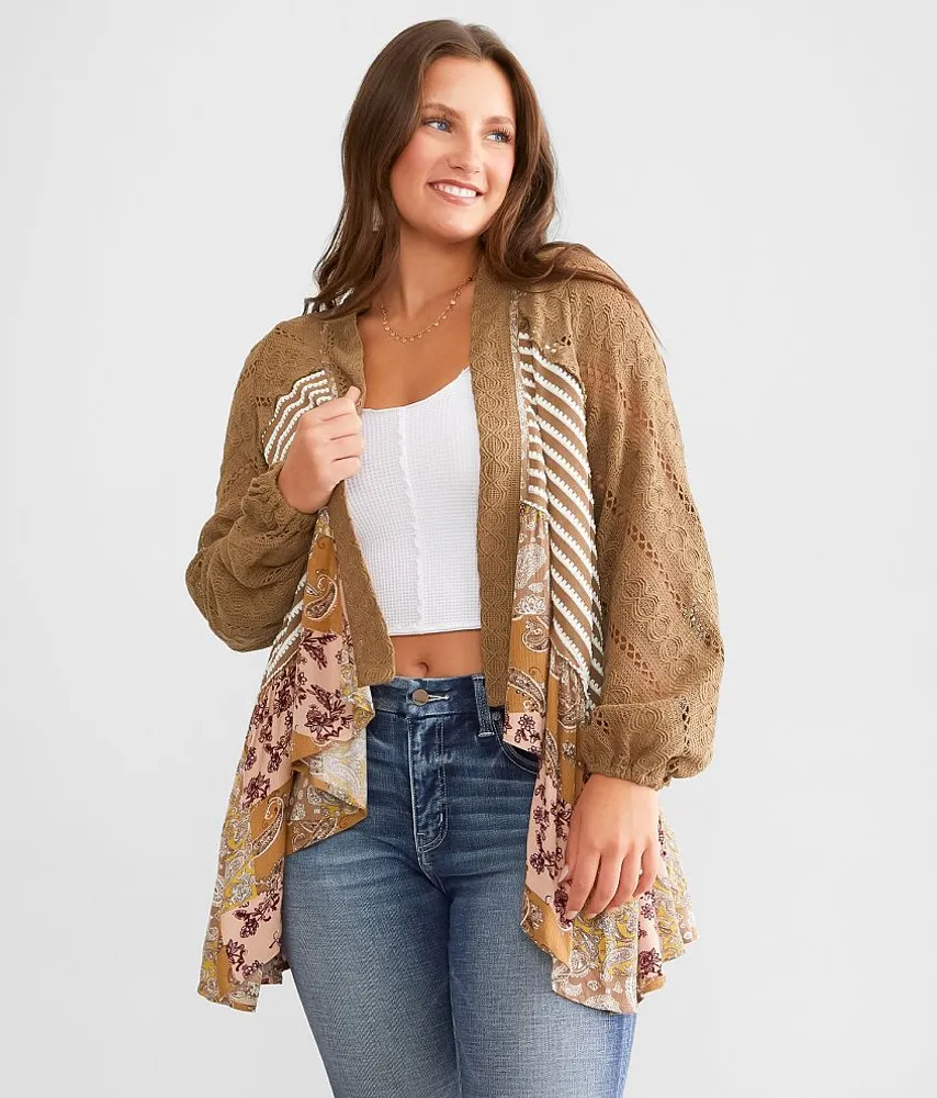 Pieced Crochet Cardigan